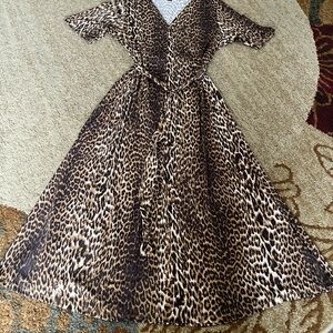 Preston & York Leopard  Print  Dress - Brown & Black size XL